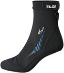 Tilos Sport Skin Socks for Adults and Kids, Protect Against Hot Sand & Sunburn for Water Sports & Beach Activities (3XS, Black)