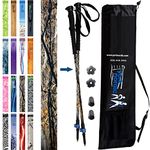 York Nordic Camouflage Trekking Poles for Men - 2 pack w/flip locks, detachable feet and travel bag