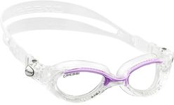 Cressi Lady Flash Goggles - Separate Eyepiece Swimming Goggles with Fogproof, Scratchproof, Anti-UV Lenses, Clear/Frame Clear Lilac - Clear Lens, One Size