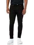 Calvin Klein Men's Skinny High Stretch Jeans, Ck Classic Black, 32W x 30L