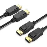 [VESA Certified] BENFEI DisplayPort to DisplayPort 6 Feet Cable 2 Pack, DP to DP Male to Male Cable Gold-Plated Cord, Supports 4K@60Hz, 2K@165Hz Compatible for Lenovo, Dell, HP, ASUS