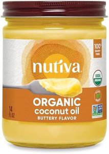 Nutiva Organic Coconut Oil with Butter Flavor from Non-GMO, Steam Refined, Sustainably Farmed Coconuts, 14-Ounce