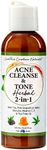 Acne Cleanse and Tone Herbal 2 in 1 Face Wash for Pimples Acne Scarring with Castor Oil Green Tea Manuka Honey Tea Tree Aloe Vitamin E Grapefruit and Hemp Seed