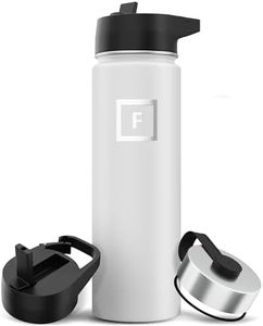 IRON °FLASK Sports Water Bottle - 22oz, 3 Lids (Straw Lid), Leak Proof - Stainless Steel Gym & Sport Bottles for Men, Women & Kids - Double Walled, Insulated Thermos, Metal Canteen