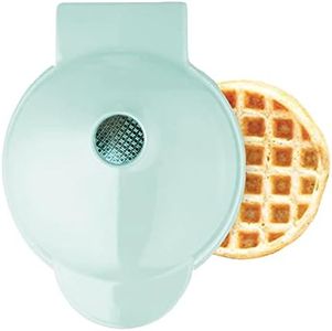 Mini Electric Waffle Maker for Individual Waffles,Non-Stick Grill Electrical Breakfast Cake Oven Making Machine, Kitchen Cooking Baking Tools Household Paninis, Easy Clean Light Blue