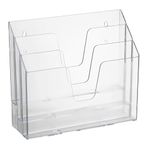 Acrimet Horizontal Triple File Folder Organizer (Crystal Color)