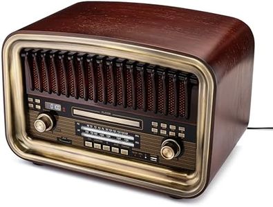 SoundBeast All-in-One AM/FM Radio with CD Player, Bluetooth Input, USB Playback & Recording, SD Card Playback, Aux Input, Built-in Speakers, Handmade Wooden Exterior