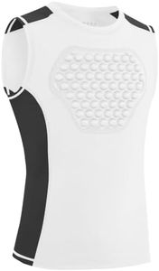 DRONIRING Youth Baseball Chest Protector, Boys Padded Compression Shirt Heart Guard Sternum Protection for Football Softball