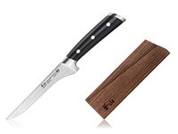 Cangshan TS Series 1020786 Swedish 14C28N Steel Forged 6-Inch Boning Knife and Wood Sheath Set