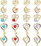 XOCARTIGE 18/20PCS Mama Charms for Jewelry Making Rhinestone Heart Birthday Mother’s Day Charms Letter Mama Mom Pendants for Necklace Bracelet Making DIY Crafts (20PCS Charms)