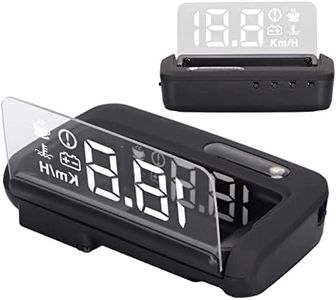 Goshyda Car Head Up Display, 3D Reflection HUD, OBD Windshield Display, Speedometer, Engine Speed, Voltage Failure Alarm, Overspeed Warning, for OBDII Vehicle 2008 Onwards