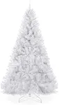 Best Choice Products Artificial Christmas Tree, White 9ft Premium Pine Unlit Holiday Decoration, Full Size Décor Easy Assembly w/Metal Stand