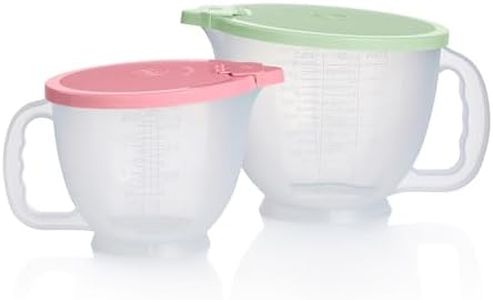 Tupperware Classic Mix-N-Store Pitcher Set in Mint Green & Candy Pink - Dishwasher Safe & BPA Free - (2 Bowls + 2 Lids)