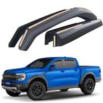 Goodyear Shatterproof in-Channel Window Deflectors for Ford Ranger 2024-2026 SuperCrew, Rain Guards, Window Visors for Cars, Vent Deflector, Car Accessories, 4 pcs. - GY008019