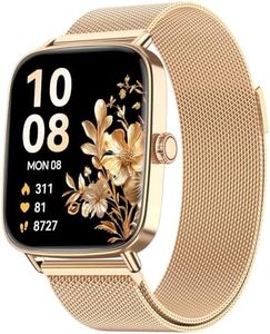 Smart Watch for Women, 1.85" HD Smartwatch Compatible iPhone/Samsung/Android (Answer/Make Calls), 100+ Sport Modes Fitness Tracker with Heart Rate/Sleep/SpO2 Monitor, IP68 Waterproof, Metal Band