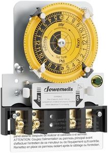 DEWENWILS T104M 24-Hour Mechanical Timer Switch (Mechanism Only), 208-277VAC DPST, 5HP 40A Pool Pump Timer Replacement, Heavy Duty, Manual Override, 2 ON/Off Time Switch for Pool Pump, Water Heater