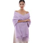 RIIQIICHY Ladies lilac Scarf Pashmina Shawls and Wraps for Wedding purple Scarfs for Women Winter Warm