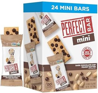 Perfect Bar Mini, Dark Chocolate Chip Peanut Butter Protein Bar, Protein Snack, Snack Bar, Organic, Gluten Free, Soy Free, Non GMO, No Sugar Alcohols, .88 Ounce Bar, 24 Count