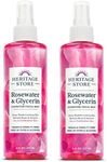 Heritage Rosewater & Glycerin with Atomizer - 8 Oz, 2 pack