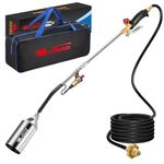 ARTFLAMM Portable Propane Torch Weed Burner Kit with Storage Bag, High Output BTUs Weed Torch with 10 FT Hose, Self Igniter Weed Flame Torch for Campfires,Roofing,Melting Snow and Ice,Road Marking