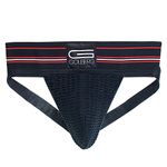 GOLBERG G Mens Jockstrap Underwear - Black - Size X-Large (42-50 Inch) - Athletic Supporter