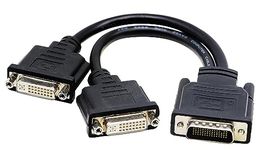 zdyCGTime DMS-59 to DVI Splitter Cable Connector for Dual Monitor Setups or as a DVI Adapter Y Cord Dongle-10inch