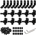 Belle Vous 22 Pack of 2020 Extrusion Profile Connectors - 3-Way Connects with 90 Degree/Right Angle L-Shaped Brackets & Screws - Corner Brace Connectors for Wood Furniture, Shelves & Cabinets