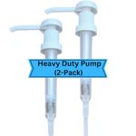 Heavy Duty Pump Dispenser for Gallon Jugs (27cc/2-Pack) Leak Proof Pump Dispenser for Shampoo, Laundry Detergent, Liquid, Water, Popcorn Butter, Snow Cone Syrup, Oils, 1 Gallon Pump Dispenser BPA-Free