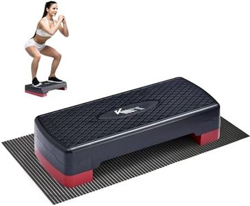 KM-Fit Stepper de fitness | Step d'aérobic Stepper pour la maison | Step-Bench réglable en hauteur sur 2 positions | Charge maximale : 200 kg | Gymnastique Home Stepper avec tapis antidérapant | Banc