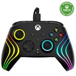Turtle Beach Afterglow Wave Controller Black Wired RGB Gaming Controller – Licensed for Xbox Series X or S, Xbox One and Windows – Mappable Buttons, Hall-Effect Hair Triggers, Audio Controls