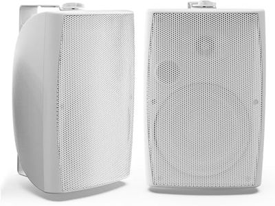 Herdio 8 Inch 600W Outdoor Bluetooth Speakers Waterproof Wired with Powerful Bass, Wall Mount Durable Loud Sound System | Ideal for Large Spaces (Commercial Areas, Spacious Backyards)
