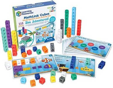 MathLink Cubes Kindergarten Math Activity Set Sea Adventures!, Math Teaching Toys, PreKManipulatives, Children’s Math Games, 115 Pieces, Age 5+