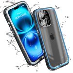 Catalyst Total Protection Case for iPhone 16 Pro Max - 5X More Waterproof Case for iPhone 16 Pro Max, Drop Proof with 9H Scratch Resistant Screen Protector, Wireless Charging, Clearer Audio