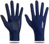 Namolit Summer UV Protection Gloves, Non-Slip Touchscreen Gloves for Men Women Breathable Gloves for Driving Cycling Riding Climbing Golfing Workout (Blue, L)