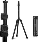 Pivo 63"/160cm Extendable Cell Phone & Camera Tripod with Sturdy, Lightweight, Portable, Foldable Stand for Video Recording with Universal 1/4"" Thread for DSLR, Smartphone, Action Camera & Pivo Pods