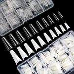 1000 PCS French Coffin Ballerina Nail Tips Acrylic Nails (French Coffin Ballerina Nail Tips)