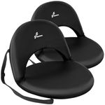 Sportneer Stadium Seats with Backs: 22.4" Wide Stadium Seat with Shoulder Strap Bleacher Seats with Backs Portable Bleacher Seat 6 Reclining Positions Padded Floor Chair for Camping Sport Event Games