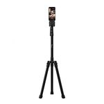 Pivo Tripod Compact Lightweight Easy to Carry Aluminum Stand Extendable up to 160 cm (5.2 inch) with Universal 1/4" Thread 3 Level Option Compatible with Action Camera, DSLR & Pivo Pods