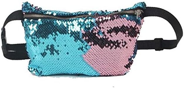YEKEYI Reversible Mermaid Sparkling Sequins Glitter Belt Waist Bag Handbag Wallet Purse Case Cosmetic Makeup Bag Waist