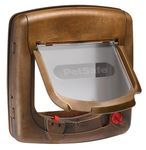 PetSafe Staywell, Deluxe Magnetic Cat Flap, Selective Entry, 4 Way Locking - (Brown/Woodgrain)