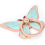 Doflyesky Butterfly Cell Phone Ring Grip Holder, 360 Degrees Rotation Phone Ring Grip Stand, Metal Finger Kickstand Compatible with iPhone, Samsung Galaxy, LG Google Pixel, Android Phone