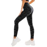 SINOPHANT High Waisted Leggings for Women - Full Length & Capri Buttery Soft Yoga Pants for Workout Athletic(Black Camo,L-XL)