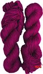 M.G ENTERPRISE Brilon Hand Knitting Wool/Art Craft Soft Fingering Crochet Hook Yarn, Needle Acrylic Thread Dyed (Dark Magenta, 300 g)