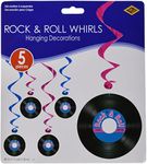 Beistle Company 158770 Rock N Roll Record Swirls- 5 count