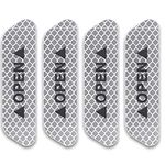 Buylogy® (White) 4 pcs Car Reflective Stickers Decal Night Visibility Warning Reflective Door Open Sign Tape Universal Adhesive for Auto 9.5 x 2.5cm