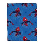 Character World Disney Spiderman Throw Blanket | Super Soft, Web Time Design | Warm Super Soft Feel FleeceThrow | Perfect for Home, Bedroom, Sleepovers & Camping | 100 x 150cm