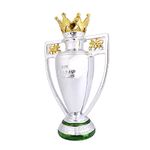 通用 Europe Football League 2021/2022 Premier League Trophy, Europe Replica Trophy 1:1 Resin Material Electroplated Silver Hollow Football Trophy Souvenir Collection Custom Trophy (77cm)
