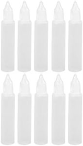 lehom 10pcs Needle Tip Glue Bottle Oil Liquid Dropper Bottle Eye Drop Bottle 15ml Plastic Clear Liquid Dropper Bottles for Paper DIY Craft, Travel Bottles Squeeze Small