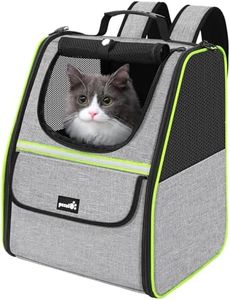 Pecute Cat Backpack Carrier, Small Dog Backpack Carrier, Pet Backpack Carrier for Cats Dogs Puppy Kitten, Cat Carrier Bag Carrying for Travel Hiking Bike Riding Walking Outdoor