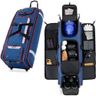 Fanwoli 90L Catchers Gear Bag with Wheels, Rolling Baseball & Softball Bag for 8 Bats, Multi-Pockets, Shoe Compartment, Reflective Strip, Fence Hook, Portable Equipment Bags for Youth & Adult, Blue